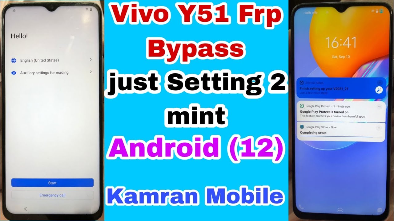 VIVO Y51 Frp Bypass Android 12 | VIVO V2035 Frp Bypass Android 12