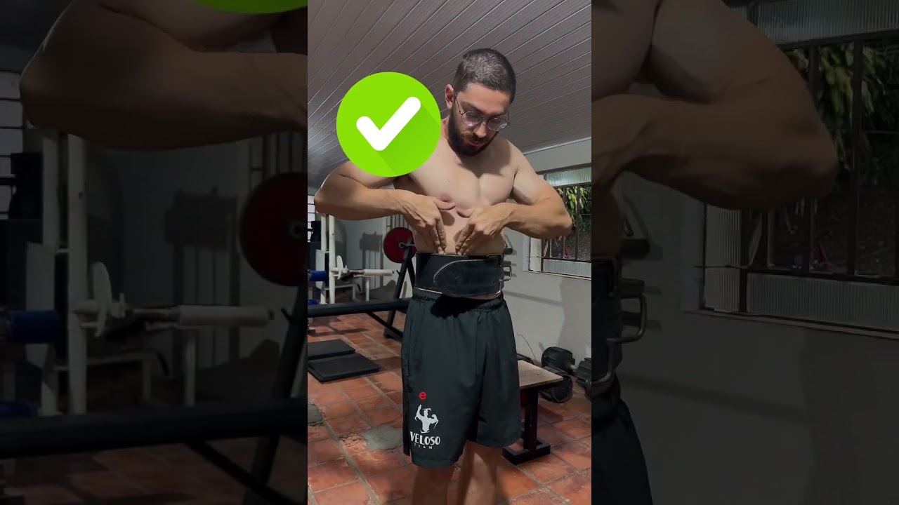 COMO USAR O CINTUR&Atilde;O DE TREINO ✅🔥 #muscula&ccedil;&atilde;o #powerlifting #gym #shorts