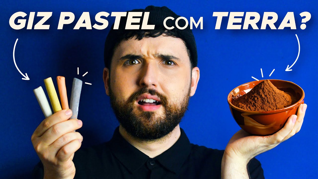 FIZ GIZ COM TERRA! | Como fazer giz pastel com argila!