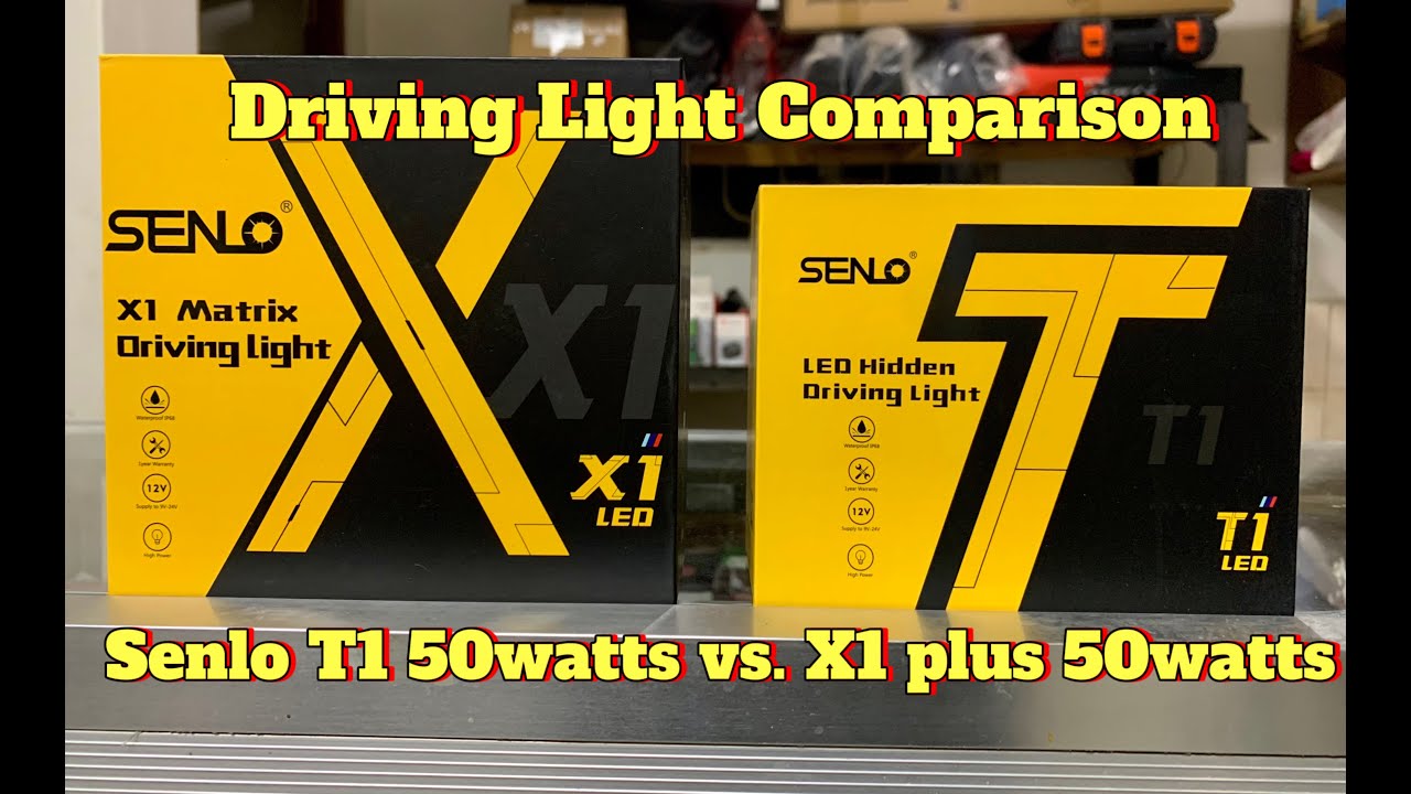 SENLO T1 50 watts mini driving light testing and comparison (t1 50watts vs. x1 plus 50watts)