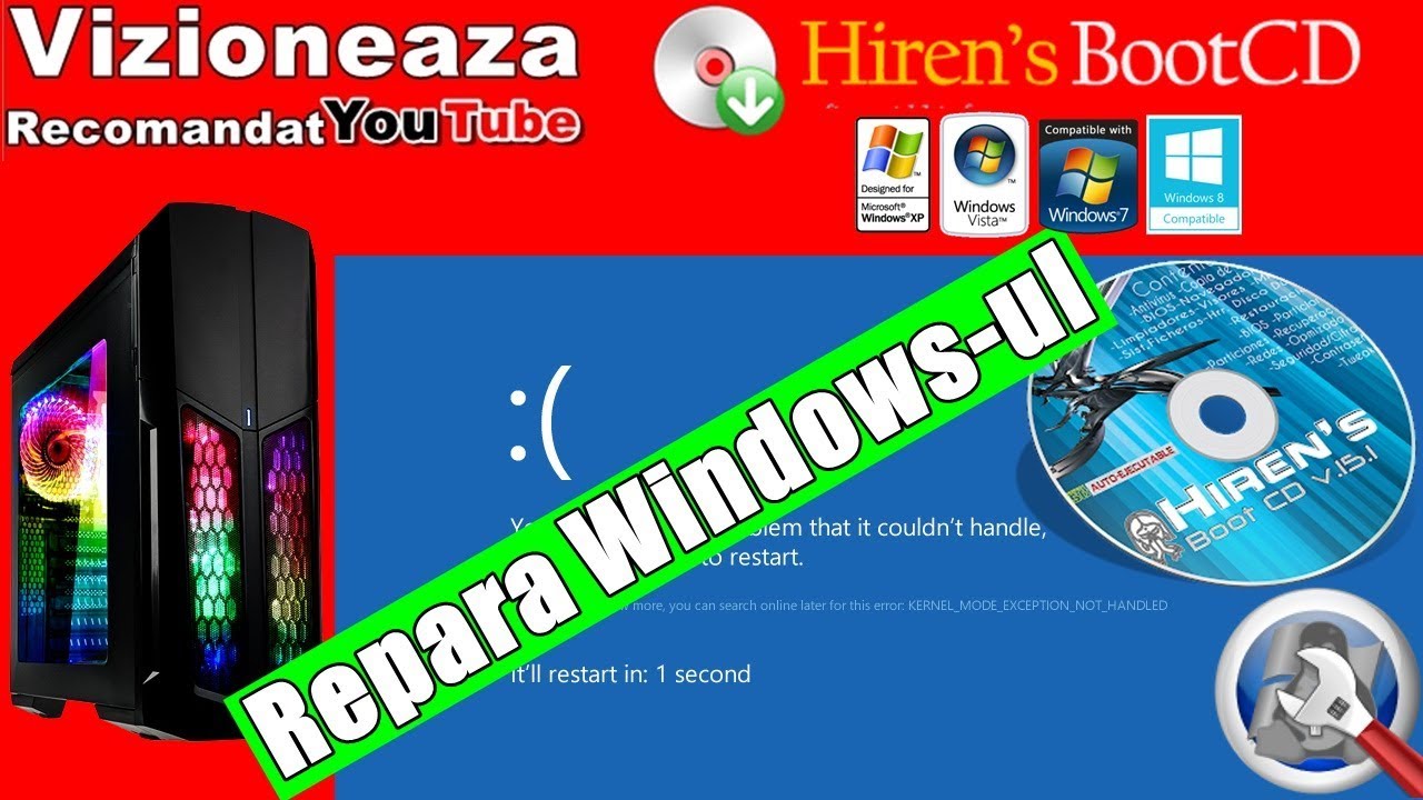 Hiren&rsquo;s BootCD Repara Windows-ul Chiar Daca Acesta Nu Mai Porneste