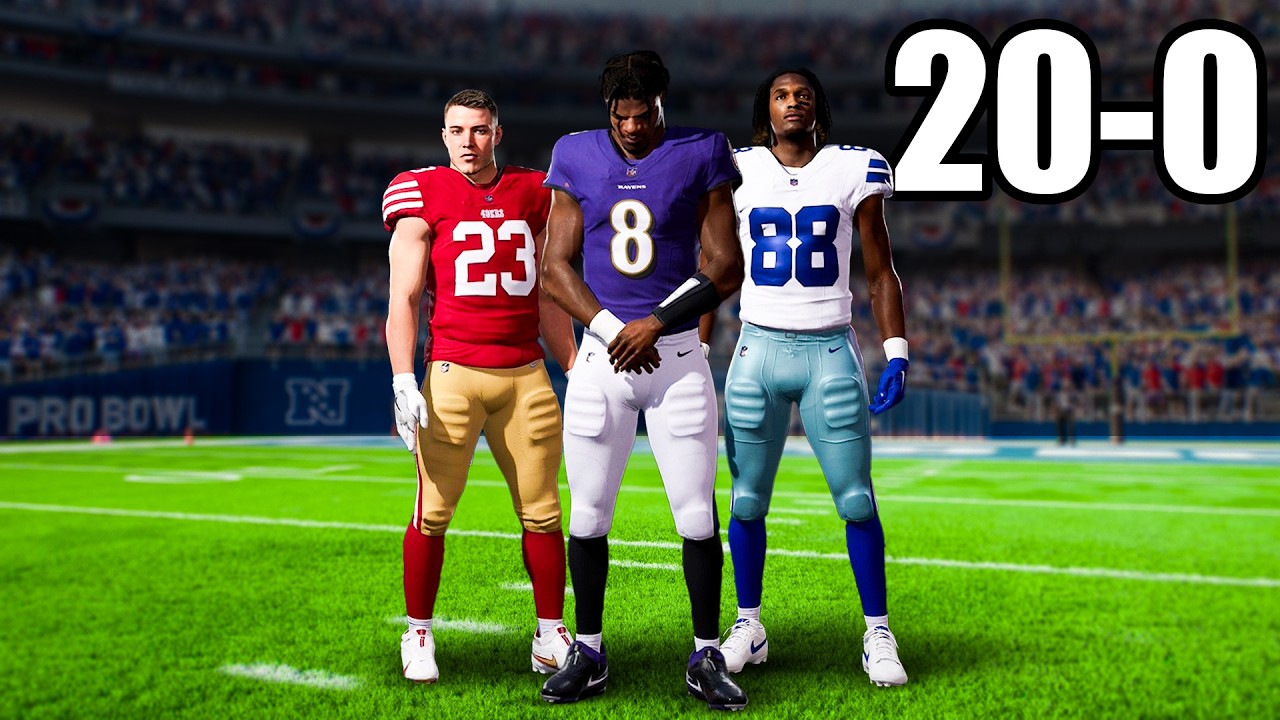 Dodaję zawodnika Pro Bowl, aż osiągnę wynik 20-0!