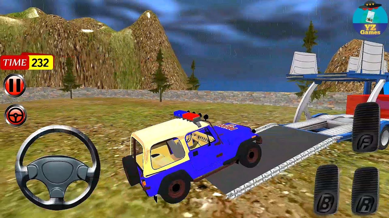Police Car Offroad Transport Truck (Jeep Games 2018) #yz Android GamePlay [FHD] #3