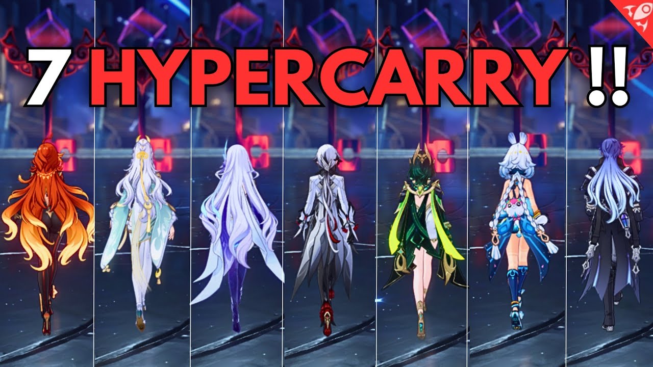 Abyss Vs 7 Hypercarry DPS !! C0 Damage Showcase [ Genshin Impact ]