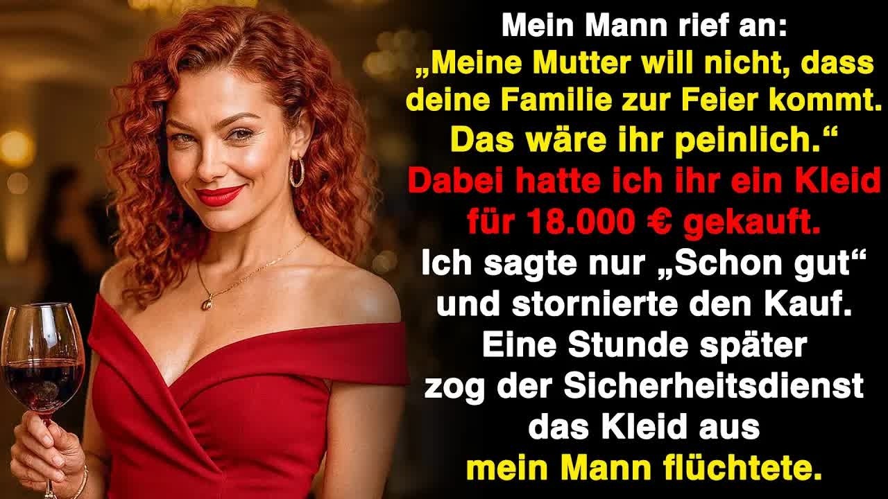 Mein Mann sagte： „Deine Familie ist Mama peinlich “ Ich stornierte das 18 000 Euro Kleid und