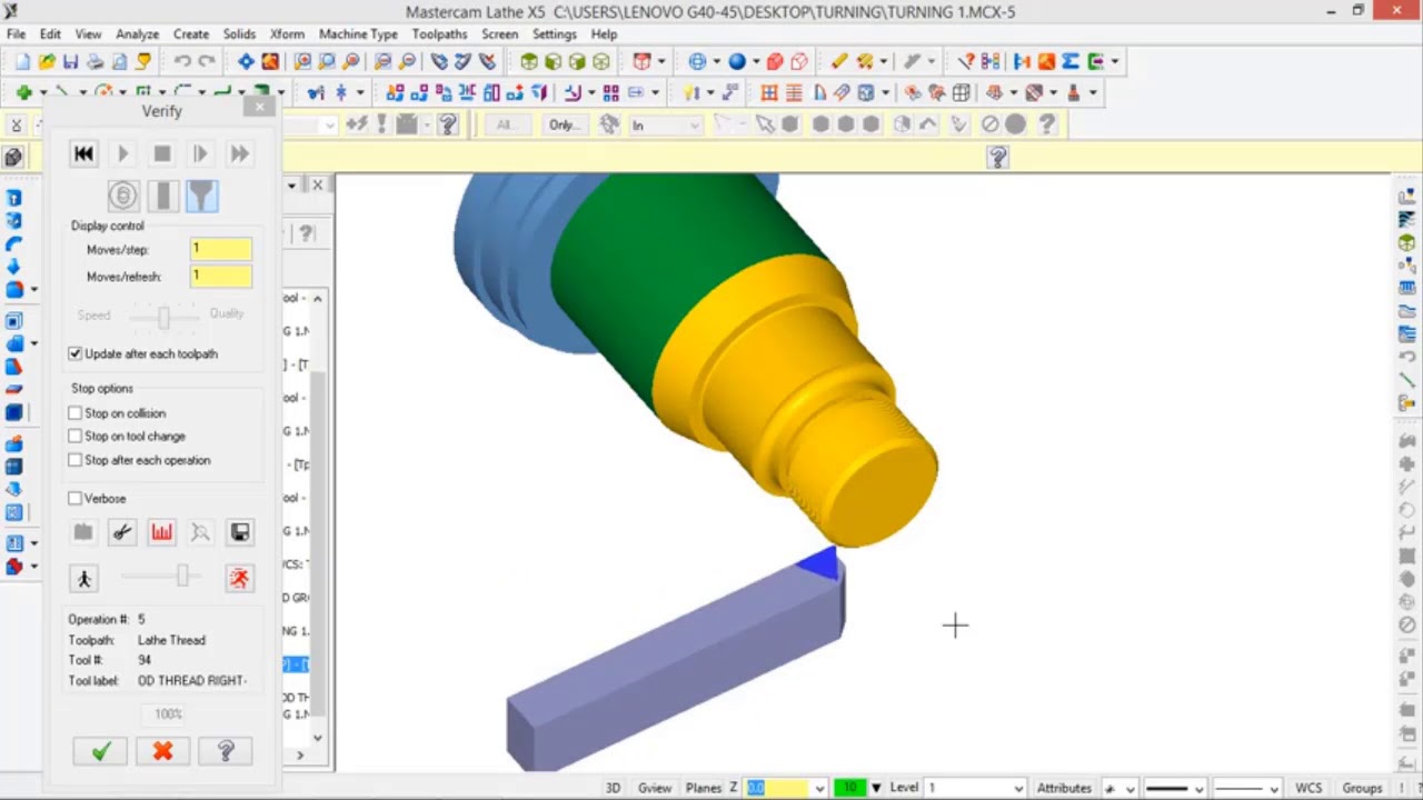 Mastercam X5 Tutorial Part 1 (Turning)