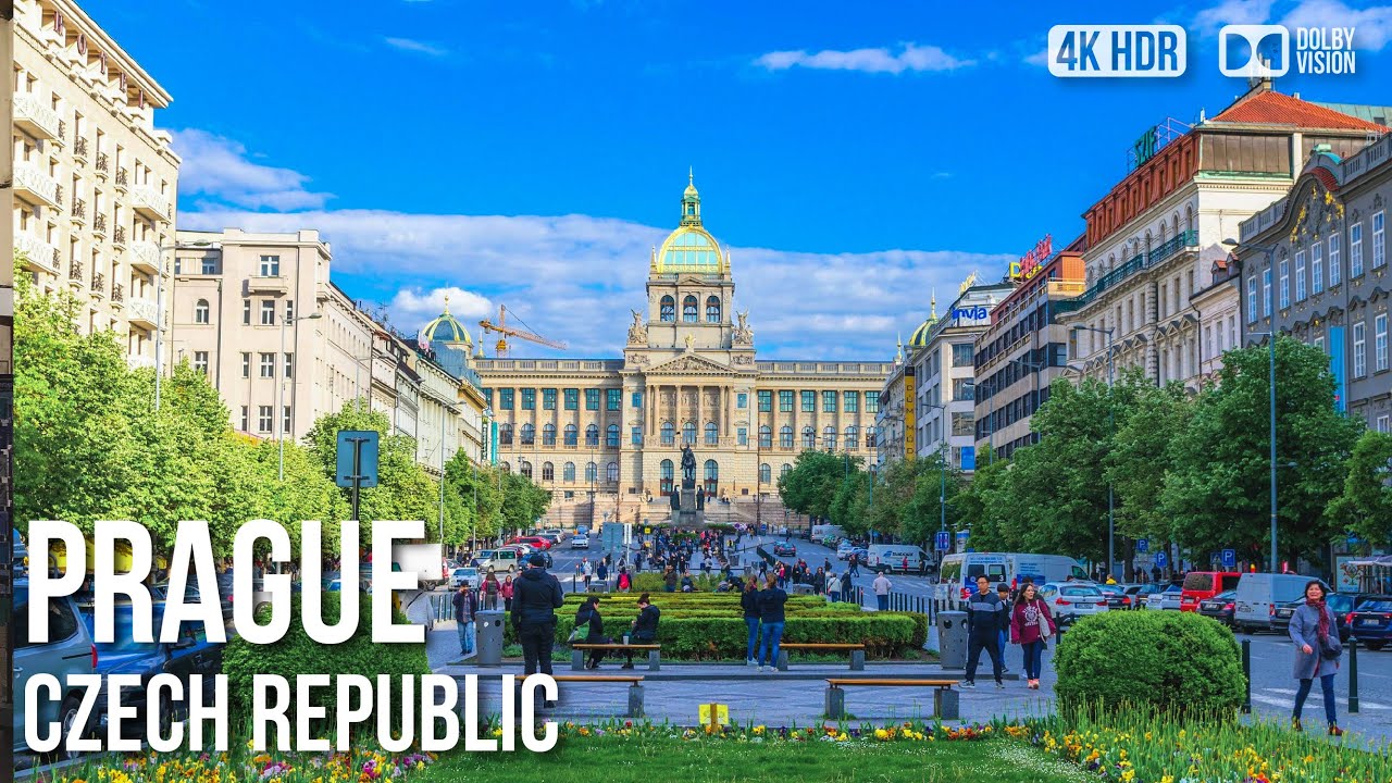 Prague, Wenceslas Square and City - 🇨🇿 Czech Republic [4K HDR] Walking Tour