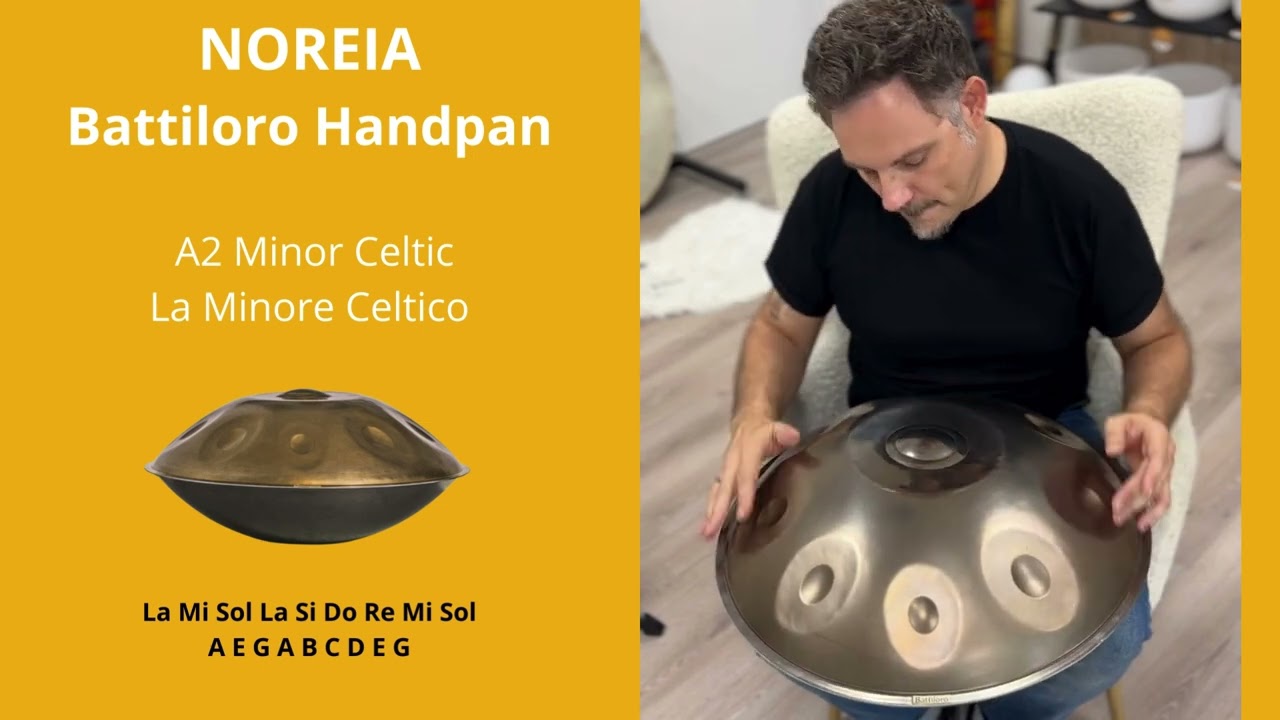 NOREIA Battiloro Handpan - A2 Minor Celtic - La Minore Celtico