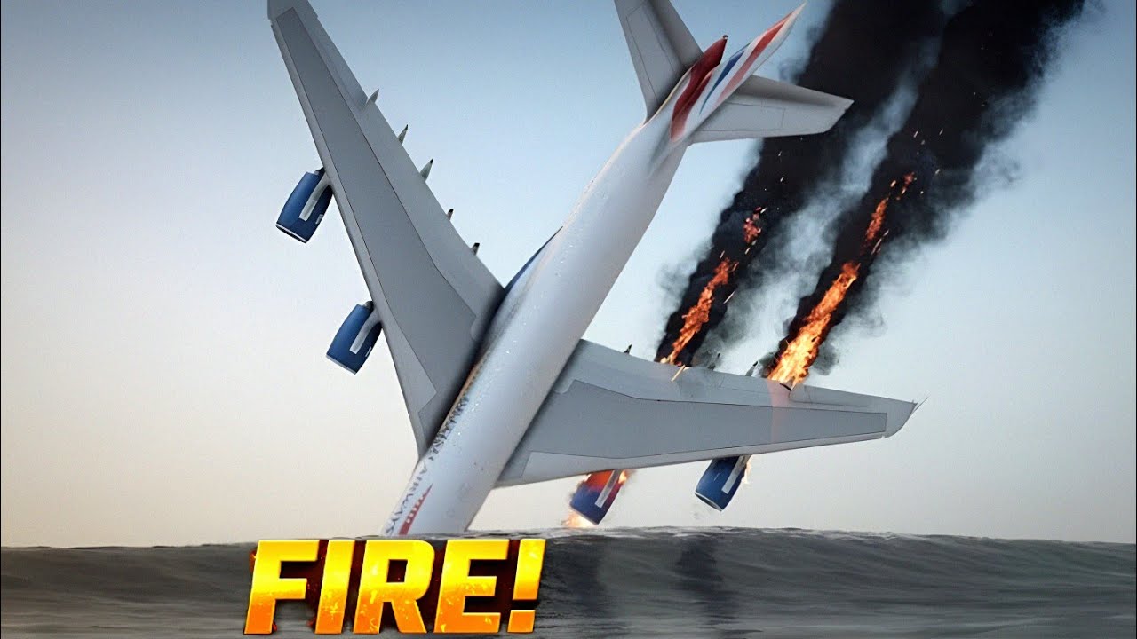 Passenger Plane Mein Aag Lag Gai 😱 Pilot Eject Karta Hai | Ocean Crash GTA V