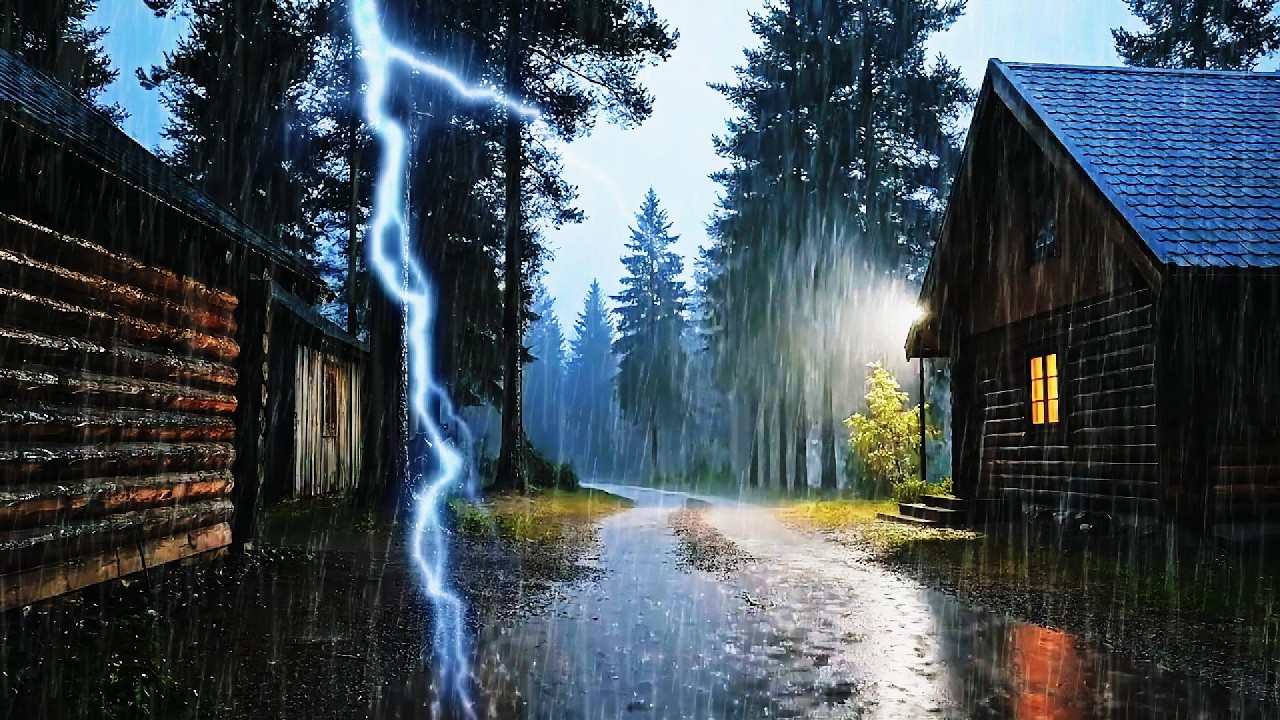HEAVY RAIN AND THUNDER SOUNDS - DEEP SLEEP | Thunderstorm for Sleeping - Rain Sound Comfort