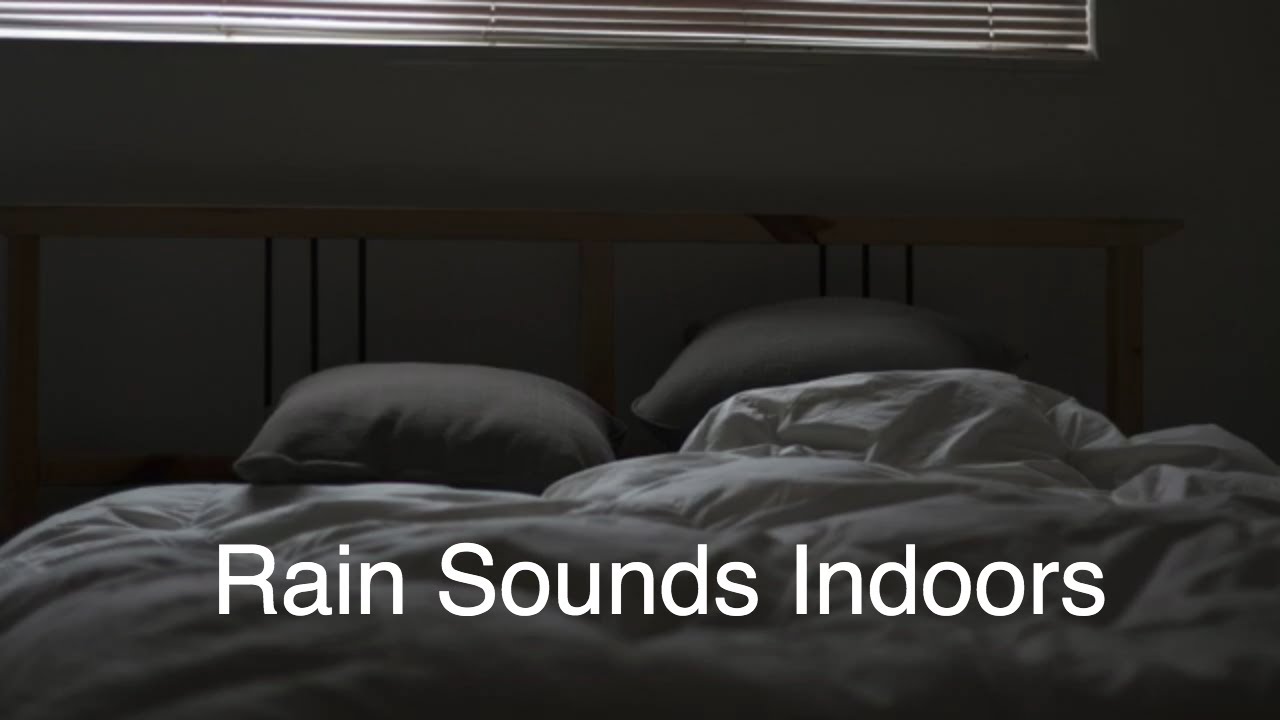 Sounds of rain from inside my bedroom.