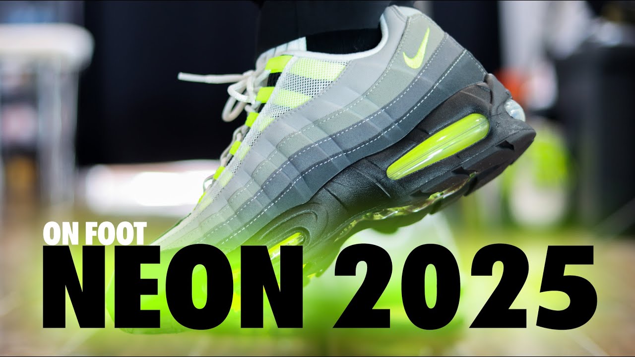 ON FOOT! Nike Air Max 95 Neon 2025 Big Bubble Schopes 4K HM4740 001
