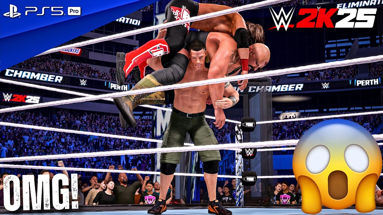 WWE 2K25 — Легендарный матч Elimination Chamber за чемпионство WWE | PS5 Pro [4K60]