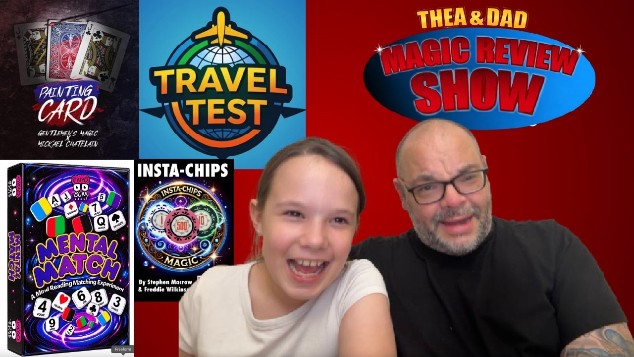 Travel Test, Mental Mash, Insta Chips & Painting Card | Thea & Dad's Magic Review Show