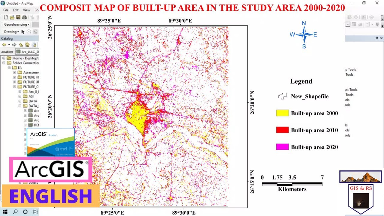 Urban Sprawl Mapping ll How to prepare composite map II Urban area II Built-up area Composite map