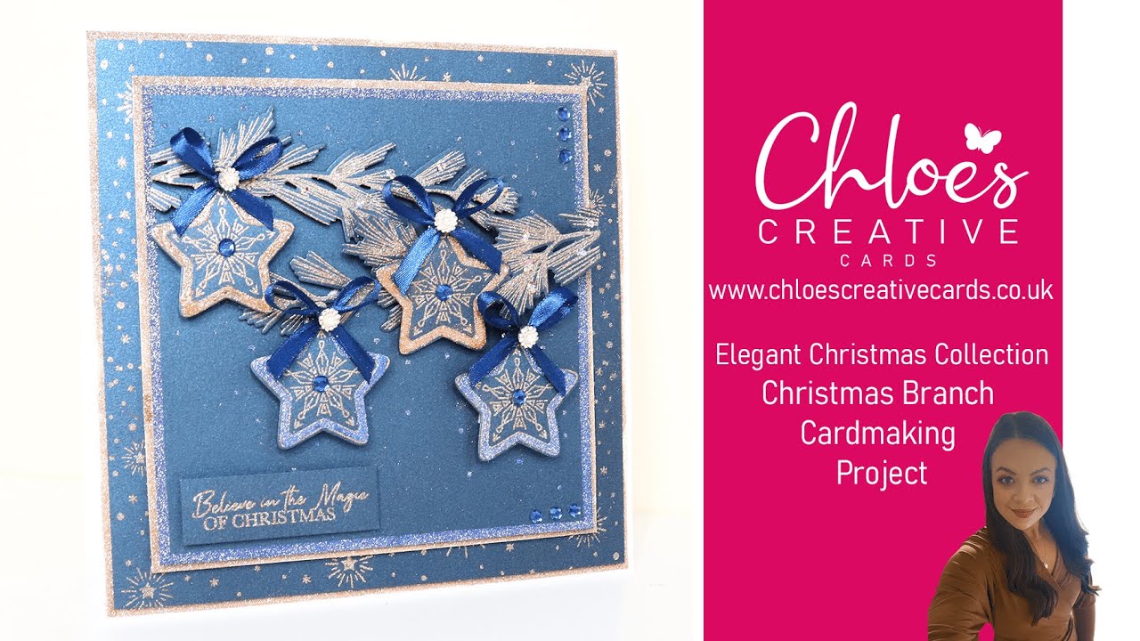 Проект по изготовлению рождественских открыток Chloes Creative Cards с Ребеккой