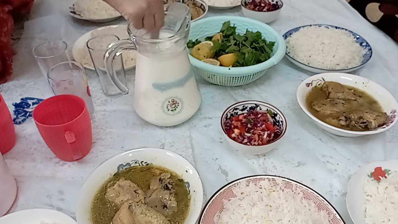 غدانه ثالث يوم العيد دجاج عقره وتمن وزارتني صديقتي وبناتها المتزوجات بالسليمانيه وكركوك واربيل