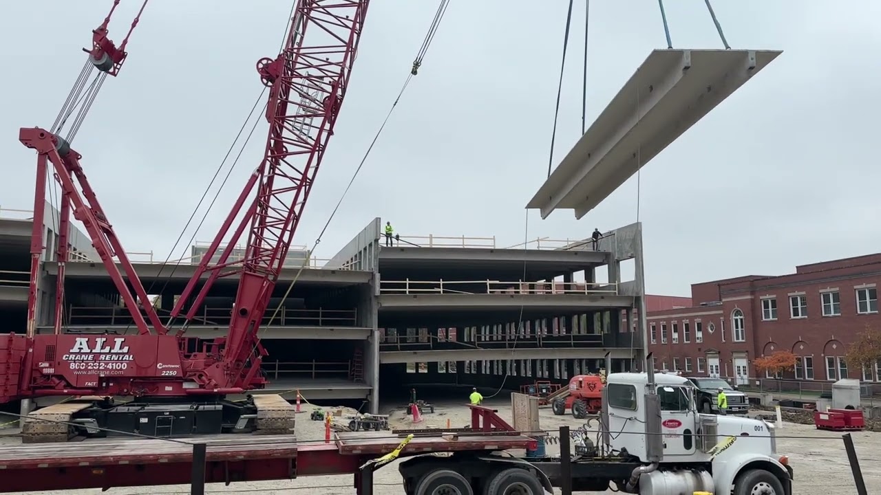 Double T Concrete Beam Installation