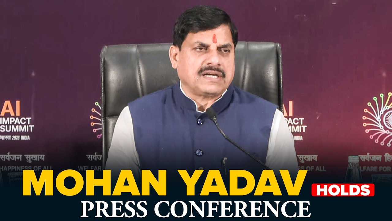LIVE: Madhya Pradesh CM Mohan Yadav holds press conference | India AI Impact Summit| Bharat Mandapam