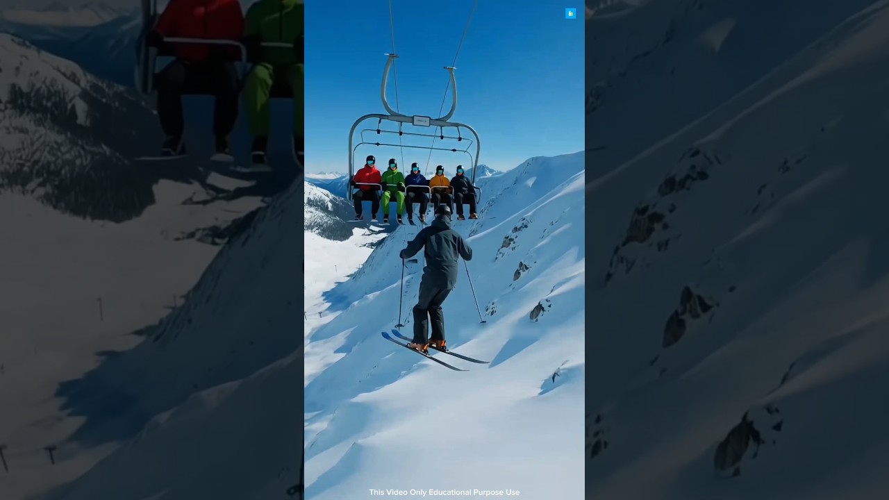 Gravity vs. Friction: How Skiers Control the Uncontrollable. #facts #ytshorts #trending
