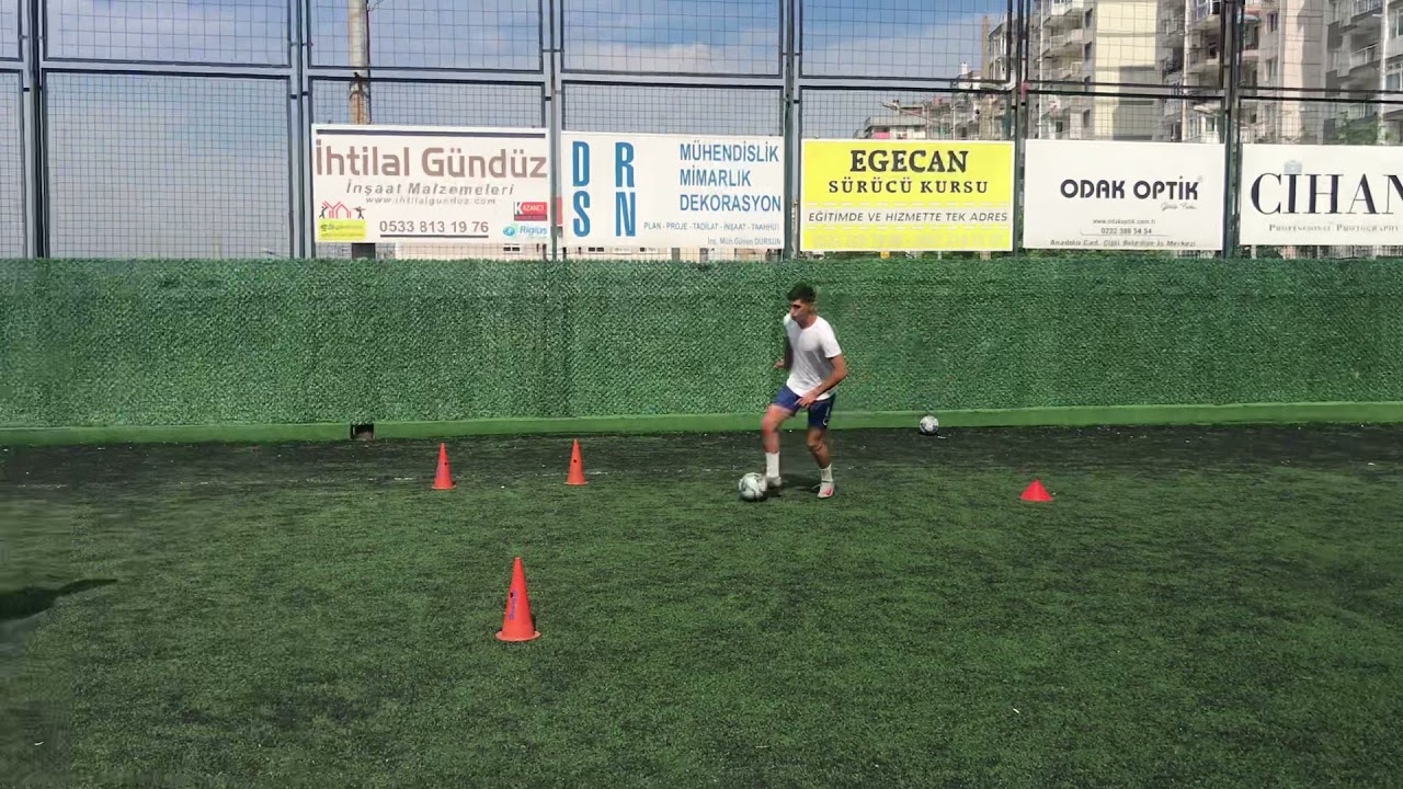 Dril Top s&uuml;rme ve ikiye bir - Futbol Antrenmanı- Bireysel Antrenman- Eğitsel Oyun