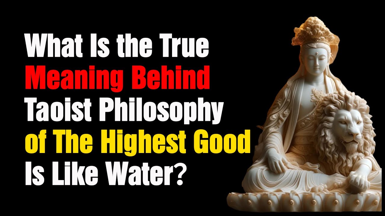 What Is the True Meaning Behind Taoist Philosophy of The Highest Good Is Like Water？ Have You Truly