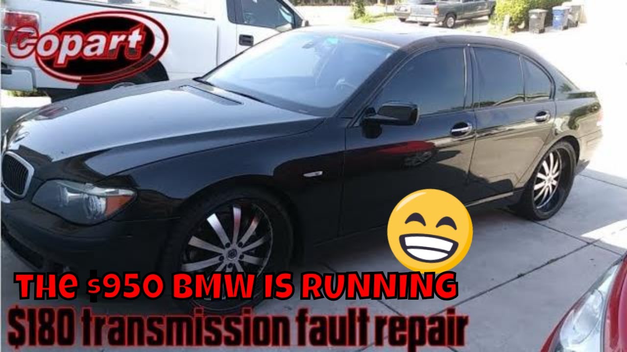 The $950 salvage bmw 750i project from copart is finally running. mechatronic transmission repair.
