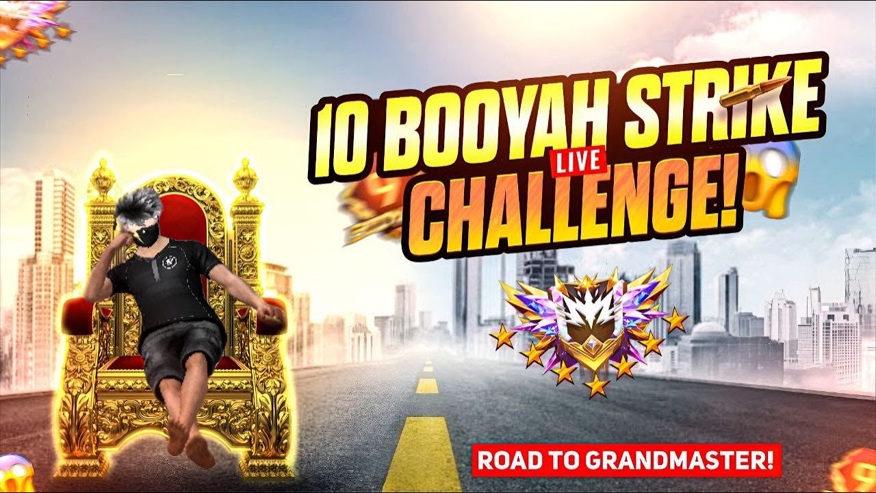 10 BOOYAH STRIKE CHALLENGE! 😱🔥 || Road To Grandmaster LIVE 🔴