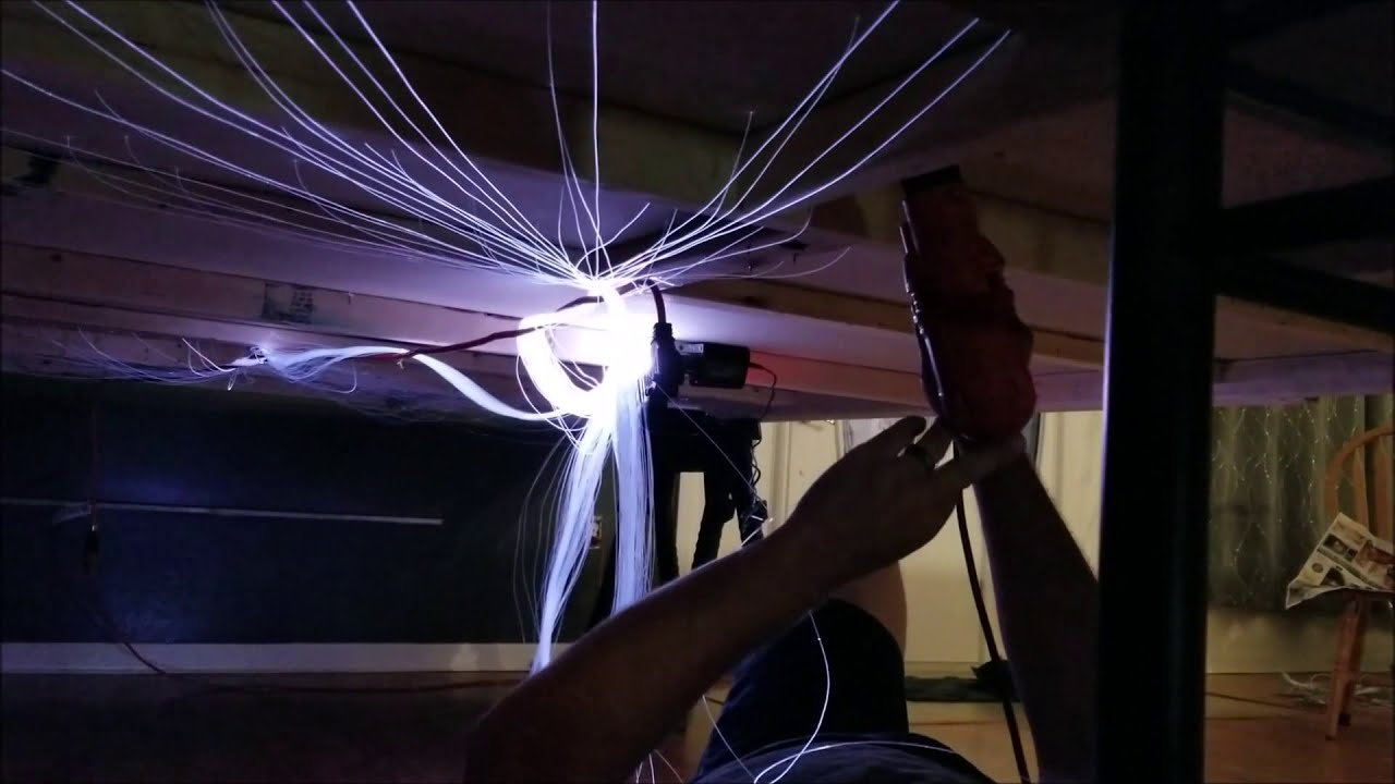 Building Fiber Optic Star Ceiling