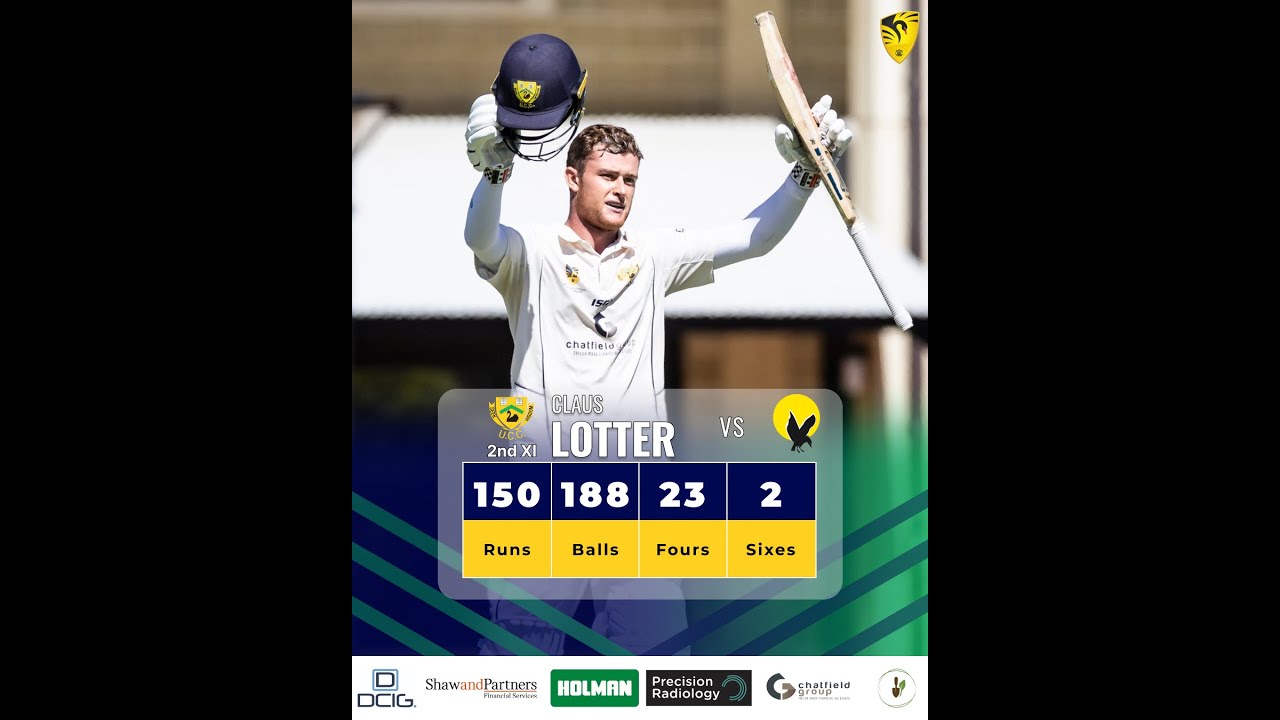 Claus Lotter - 150 Runs (Highlights) - Round 11 2nd Grade vs Scarborough 2025-26