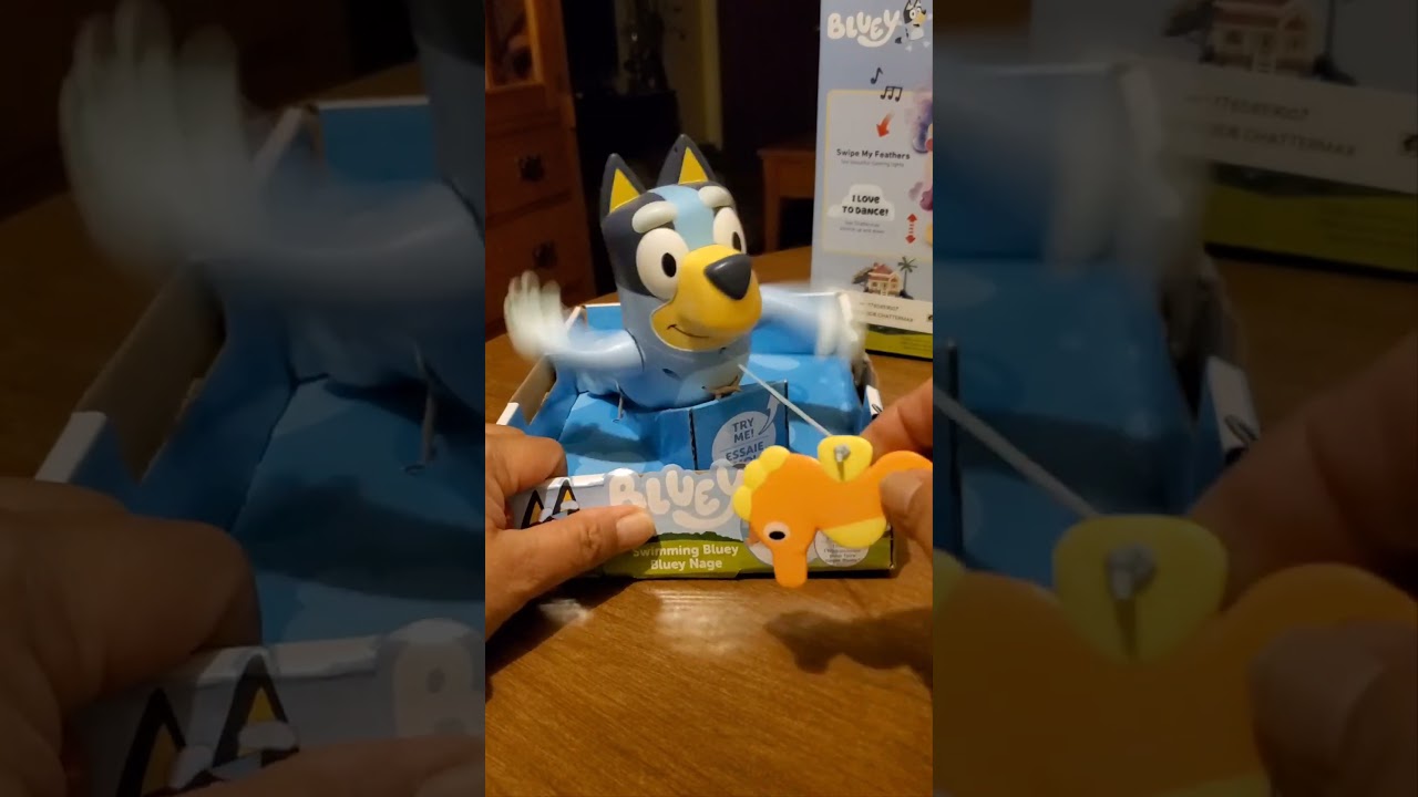 WOW! TRY ME! AMAZING! ASMR! SWIMMING BLUEY! #amazing #asmr #bluey #toys #short #shortvideo #viral