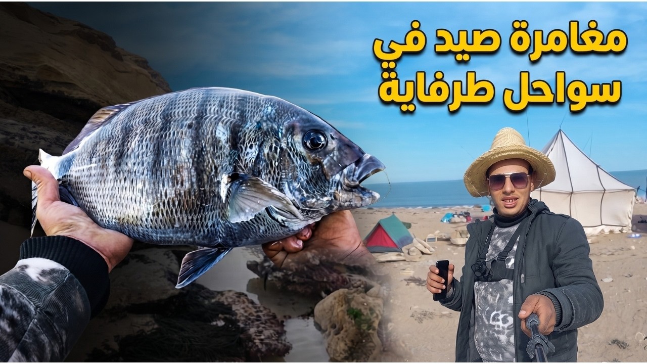 يوم من الصيد بالقصبة بالقرب من طرفاية