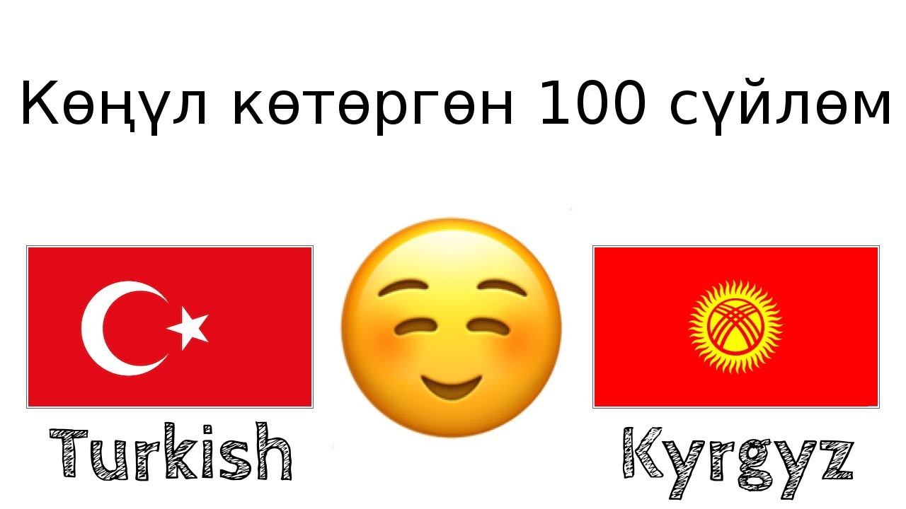 100 вдохновляющих предложений + лестные слова - турецкий + киргизский - (носитель языка)