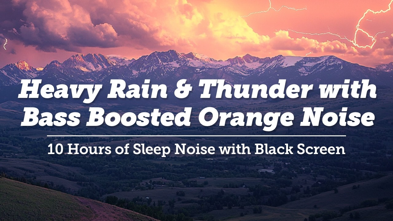10 Hours of Heavy Dripping Rain with Deep Thunder | Black Screen for Sleep, Relaxation, and Focus