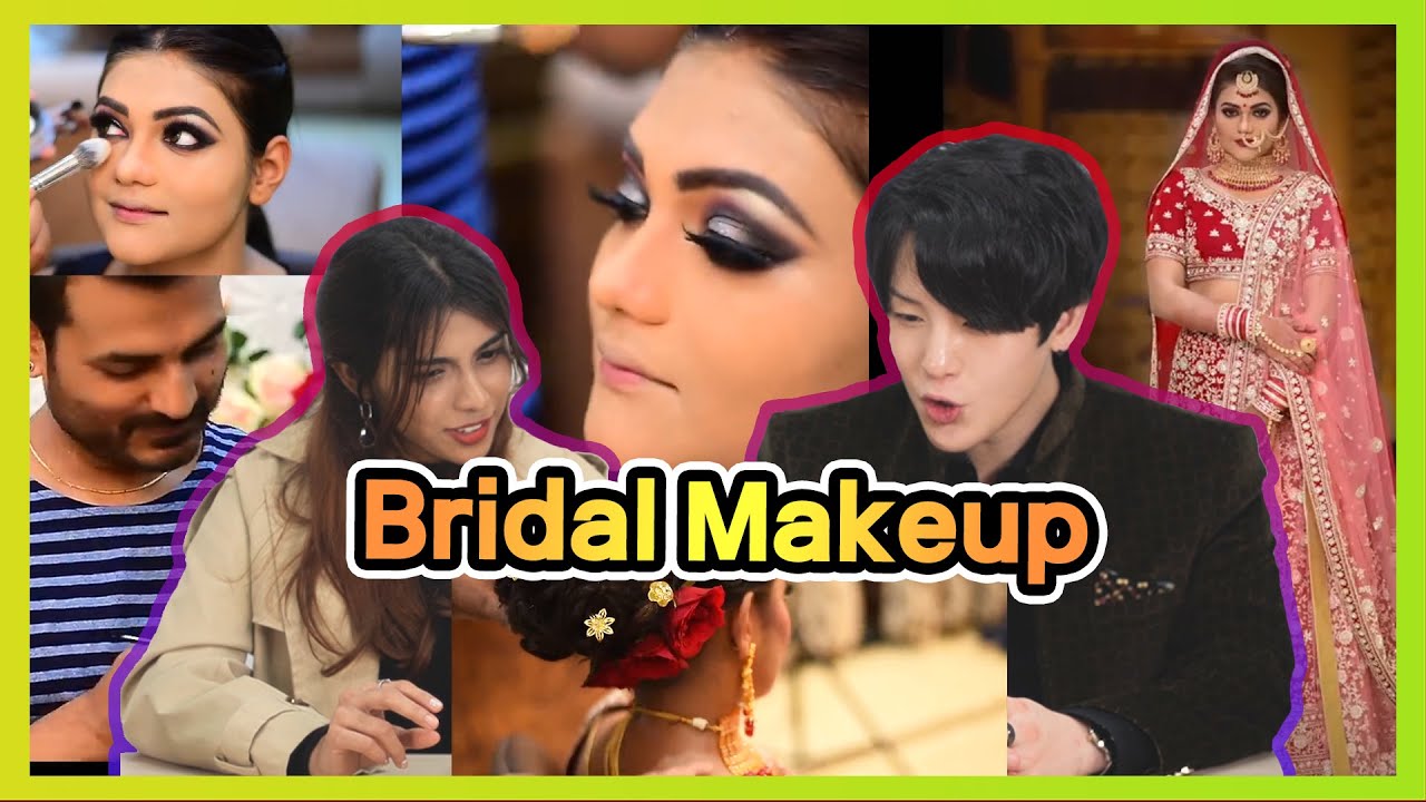 Watching Indian Bridal Makeup with Indian Girl | Bridal Make up Reaction | Piyuchino