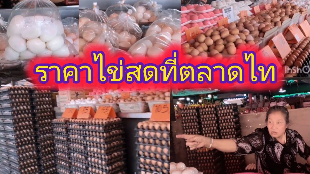 ราคาไข่สดที่ตลาดไท