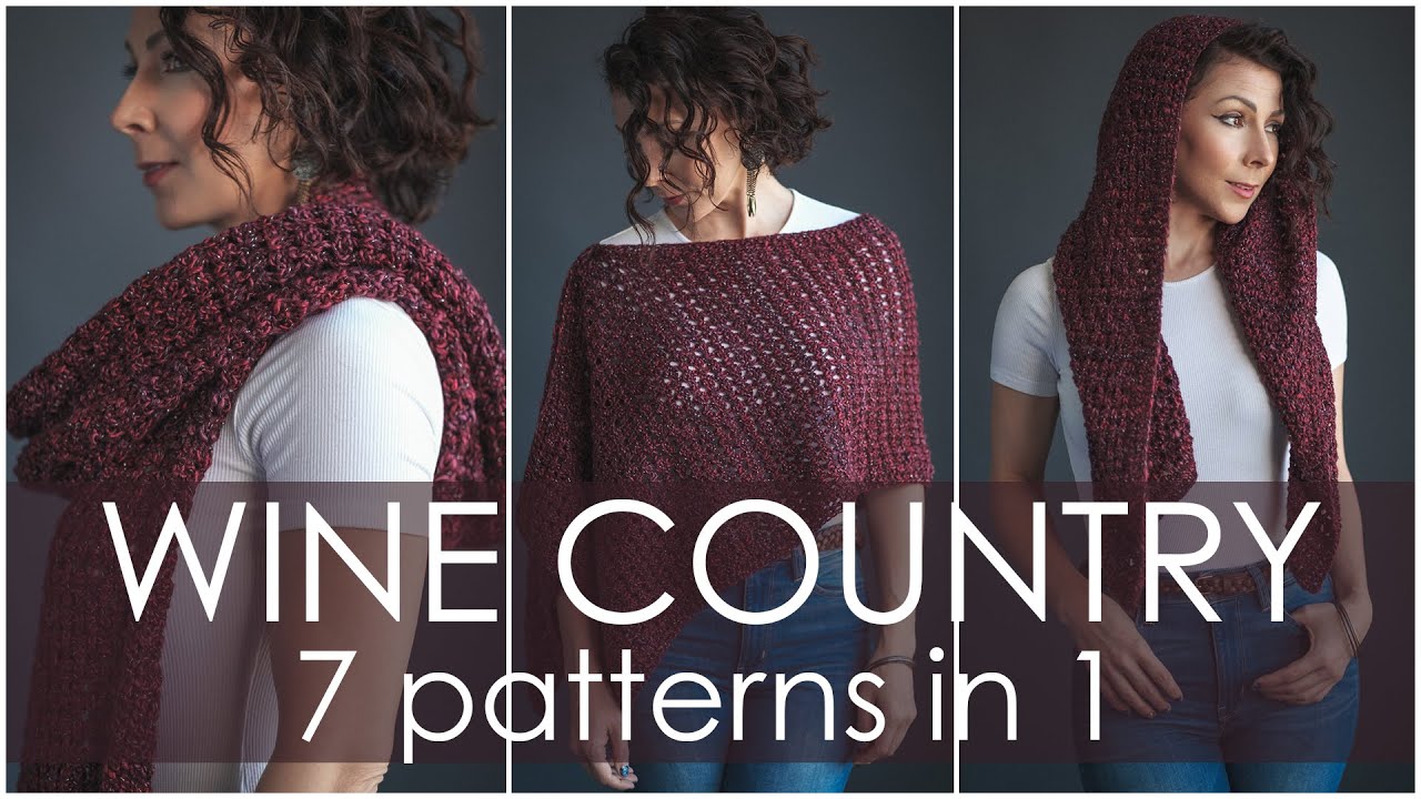 7 Knitting Patterns in 1! How to Style the Wine Country Wrap