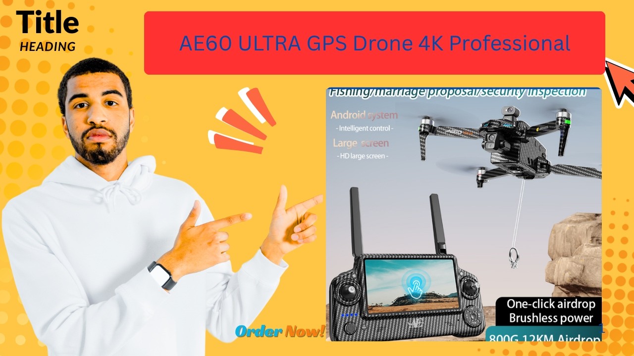 AE60 ULTRA GPS Drone 4K HD Camera 3-Axis Gimbal FPV RC Quadcopter