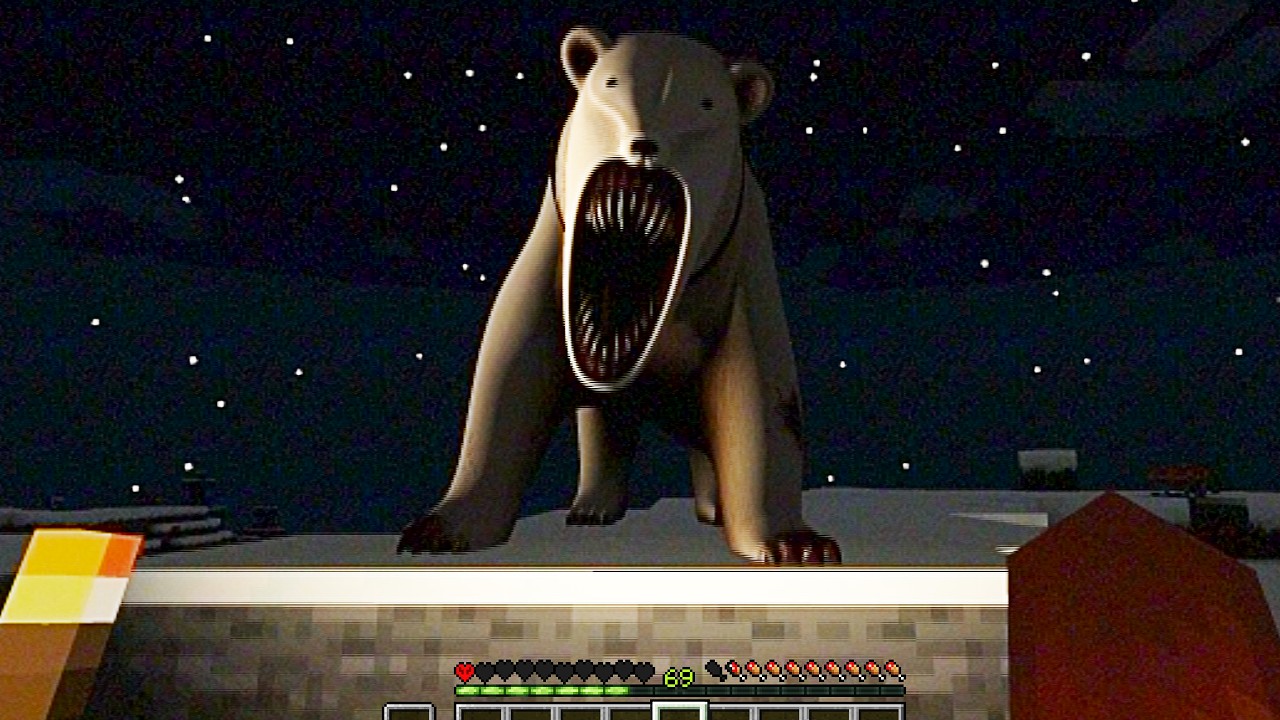 This Scary White Bear Wants His Coat Yellow Like The Snow!