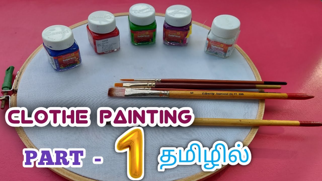 Cloth painting design/simple and easy for beginners/shreya sri art and craft