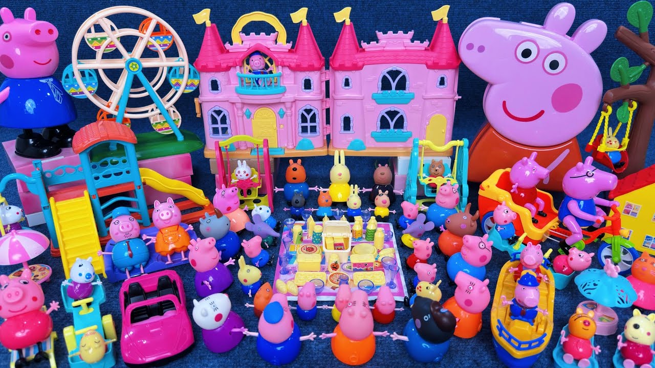 12 Minutes Satisfying with Unboxing Peppa Pig Castle Villa Party Playset ASMR｜Review Toys
