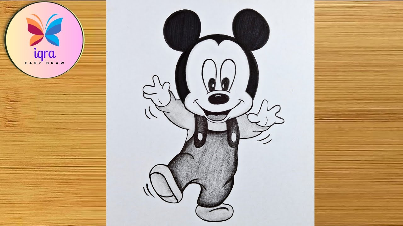 How to Draw Mickey Mouse Easy Step-by-Step || Mickey Drawing for Beginners || Pencil Sketch