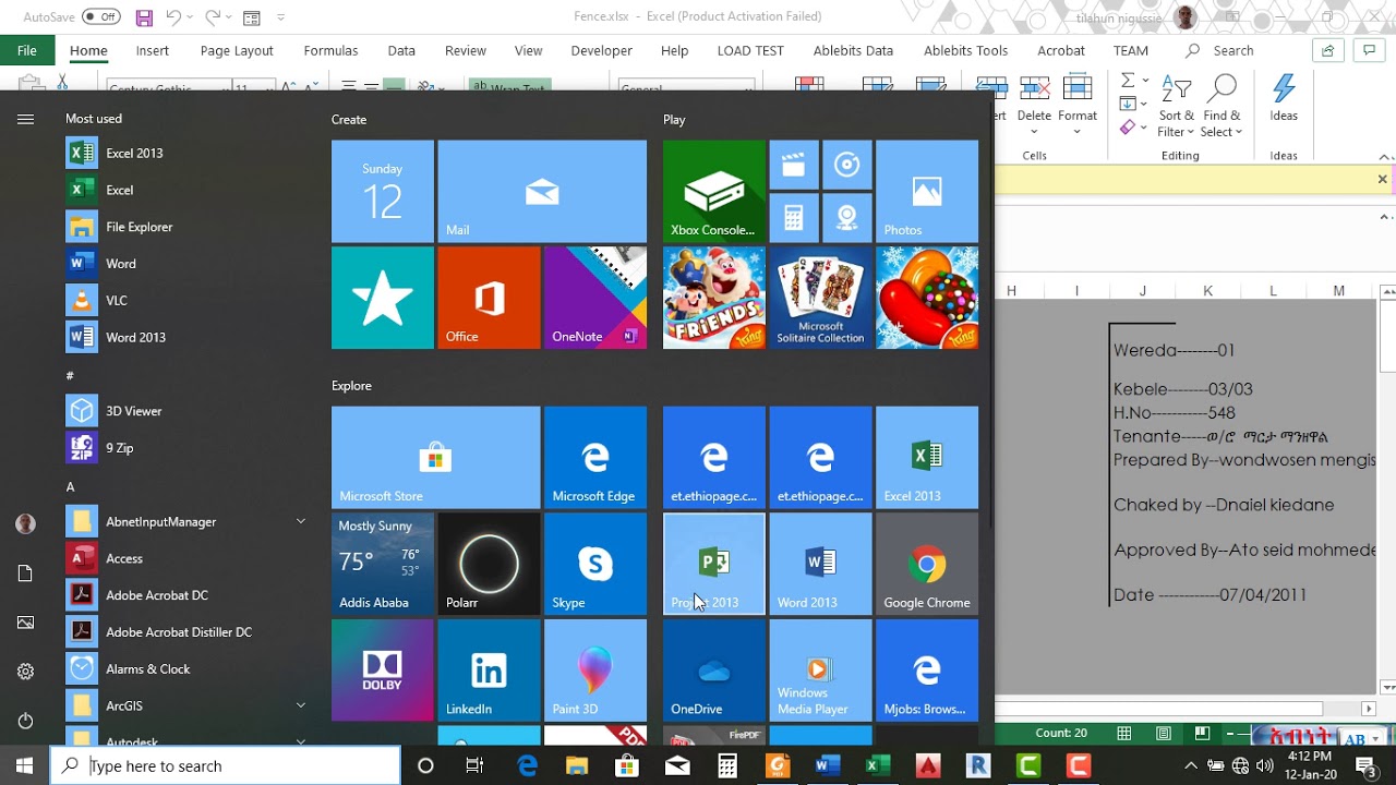 How to prepare Construction Schedule using Ms project  in Amharic part - 1