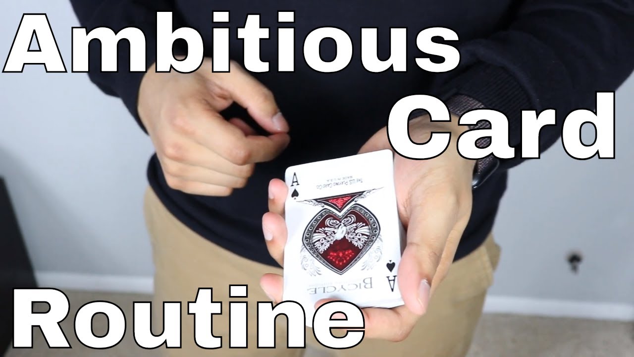 Basic BEGINNER Ambitious Card Routine TUTORIAL!