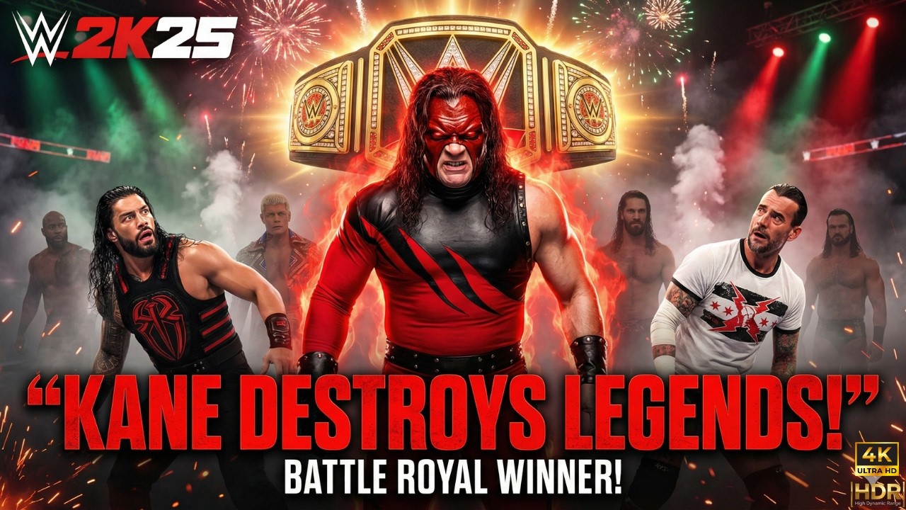 Kane Eliminates Roman, Punk & Cody 😱 Championship Battle Royal | WWE 2K25