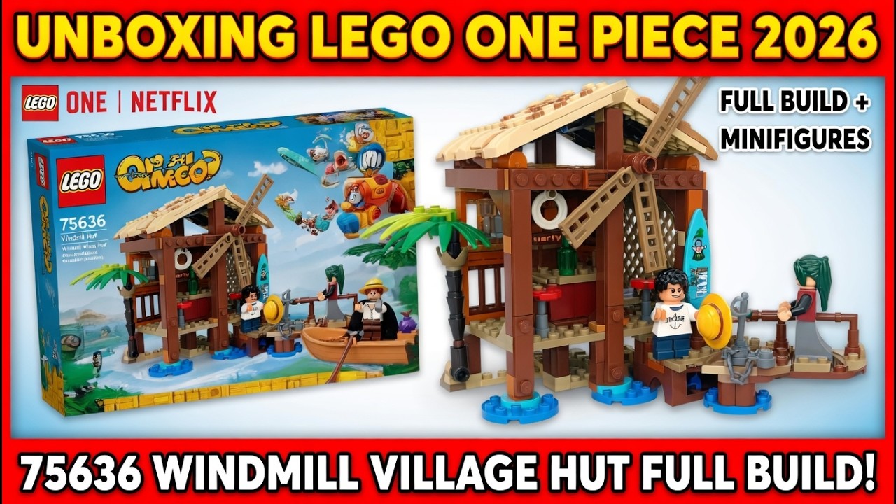 LEGO One Piece 75636 Windmill Village Unboxing + Step-by-Step Assembly (Netflix Series)