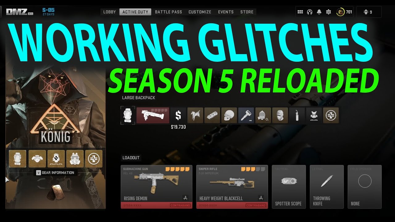 ALL WORKING DMZ SEASON 5 RELOADED GLITCHES