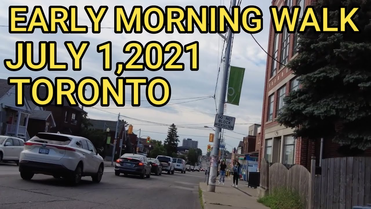 EARLY MORNING WALK FROM NORTHCLIFFE VAUGHAN TO OAKWOOD ST CLAIR TORONTO ONTARIO CANADA.