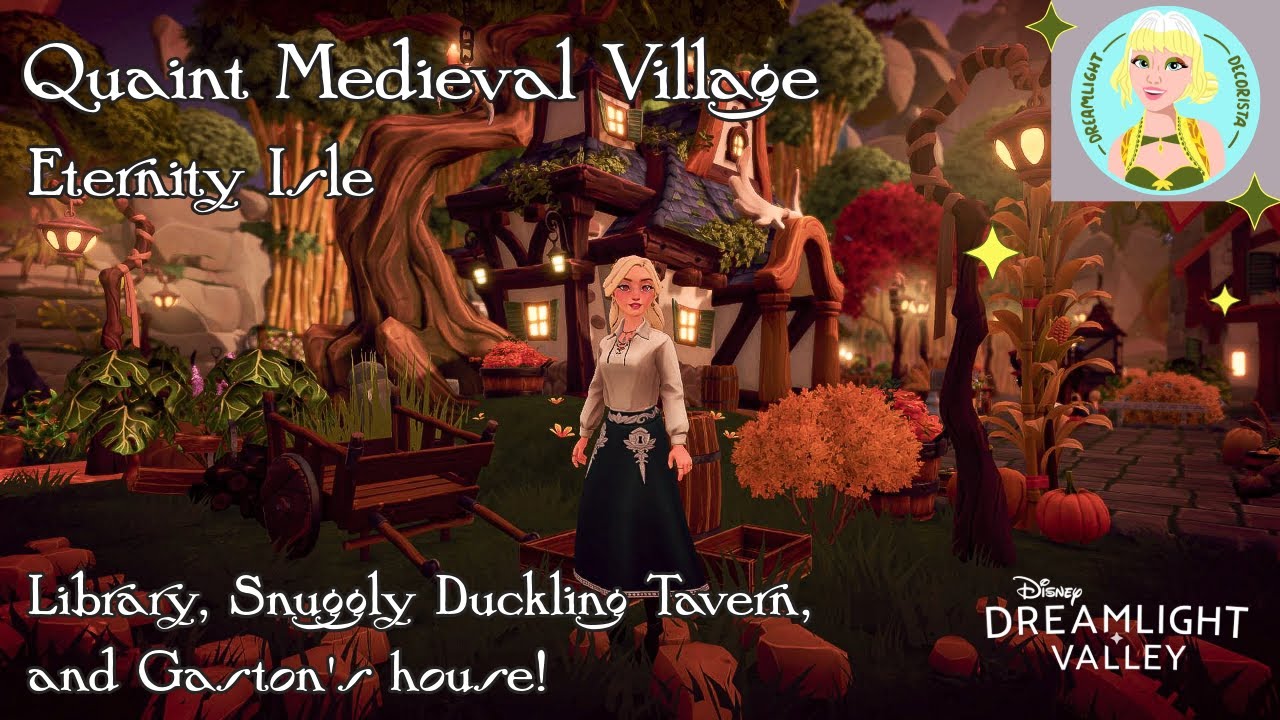 Quaint Medieval Village Tour!! Eternity Isle. Disney Dreamlight Valley.