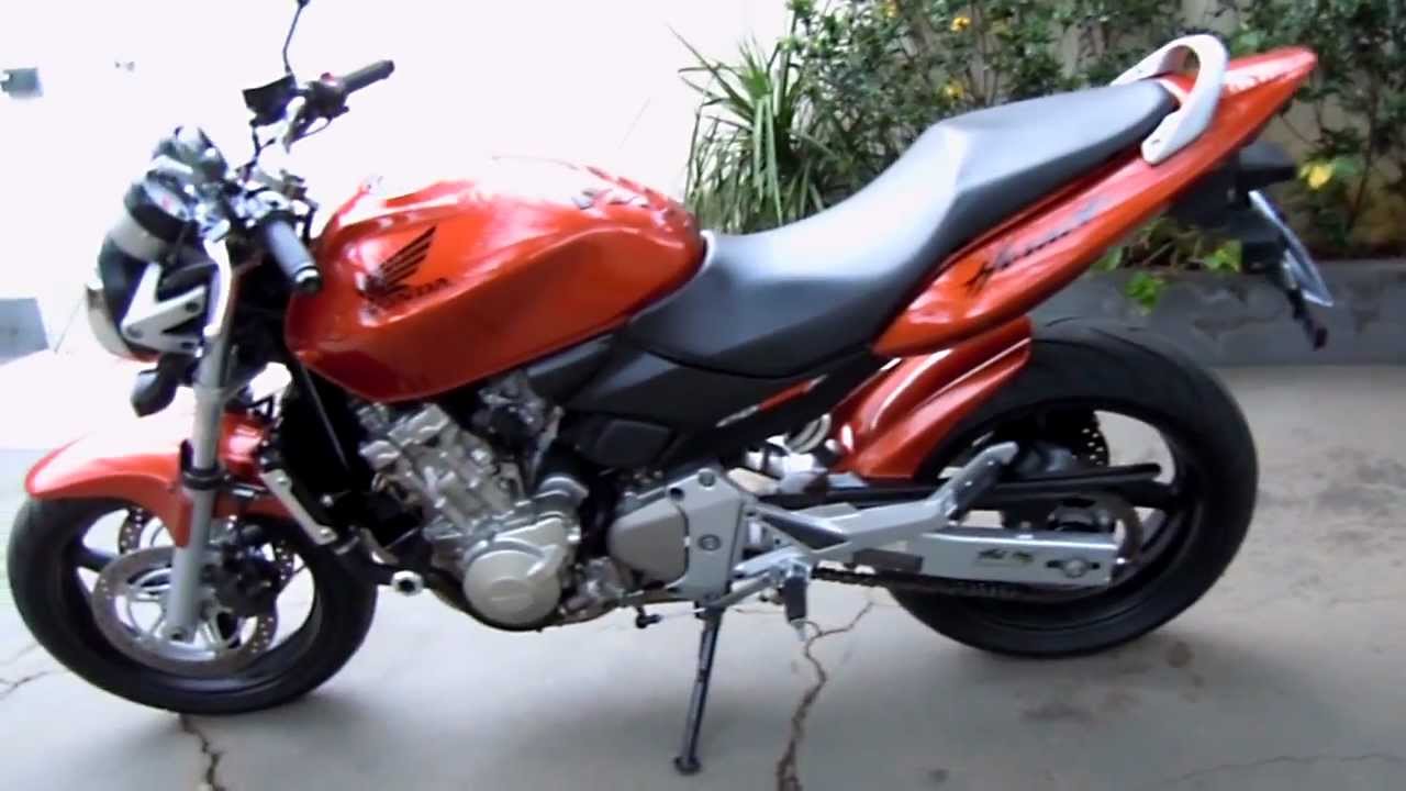 Honda CB 600F Hornet laranja 2007 escapamento esportivo